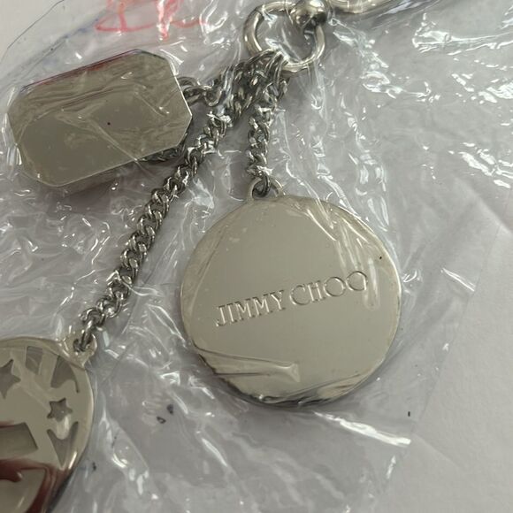 NWOT Jimmy Choo VIRGO Silver Key Chain - Picture 7 of 9